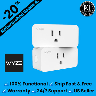 Wyze Plug (2-pack) WiFi Smart Plug WLPP1CFH - Excellent Refurbished