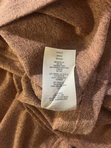 Damen D&CO Mauve Rosa Langarm V-Ausschnitt Pullover Oberteil mit Seitentaschen Gr. L - Bild 6 von 6