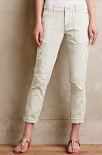 Anthropologie Pilcro Letterpress Women  s 29 Hyphen Distressed Chinos Mint Green