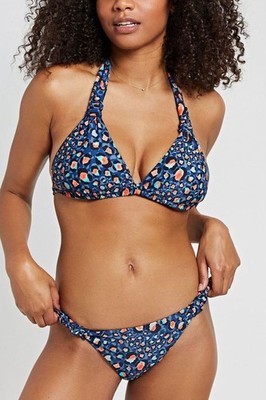 Shiwi Damen Badetop Schwimmtop Bra LEOPARD SPOT BIBI TIRANGLE, Blau, 34