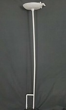 Vintage Garden Stake Bird Bath Feeder 39" Outdoor D cor Iron Hummingbird
