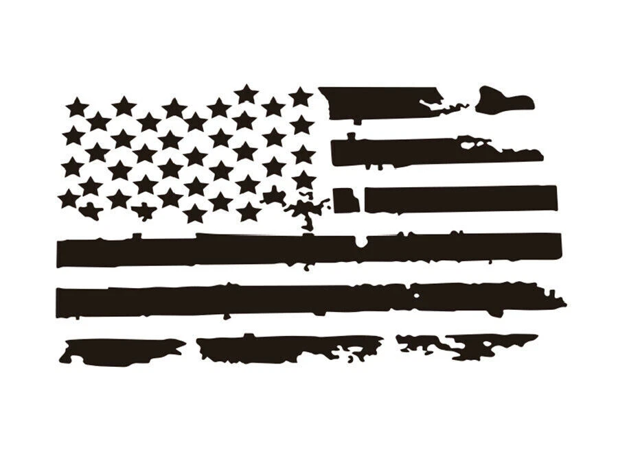 Pegatina de vinilo diseño bandera roja de Estados Unidos capó coche camión ventana para Wrangler Foto 3 de 4