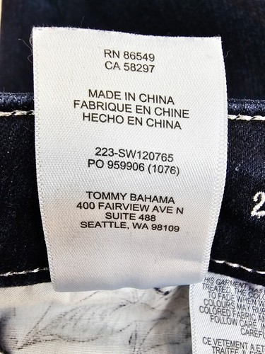 Tommy Bahama Größe 2 Damenjeans 28" Schrittlänge hoher Bund Knöchel blau Boracay indigo - Bild 13 von 13