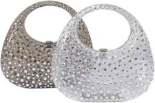 Clear Acrylic Clutch Purse Sparkle Rhinestone Evening Bag Acrylic Top Handbag