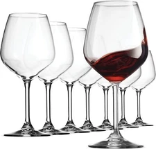 Bormioli Rocco Crystal, Drinking Cup, Wine Glasses, 18 Oz - 8 Pk