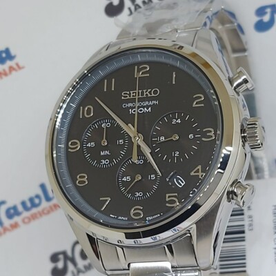 Brand New Seiko SSB295P1 Chronograph Quartz 8T63 Black Dial Men