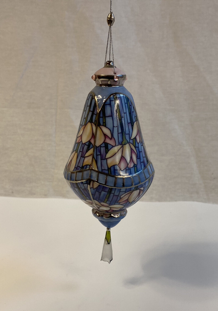 Bradford Editions Louis Tiffany Lotus Blossom Christmas Ornament