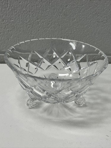 VINTAGE HAND CUT CRYSTAL BOWL DISH TRINKET JEWELLERY SERVING DESSERT RETRO FRUIT - Picture 3 of 6