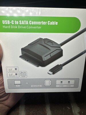 SATA to USB 3.1 Type C Converter Adapter Cable for 2.5'' / 3.5'' HDD SDD