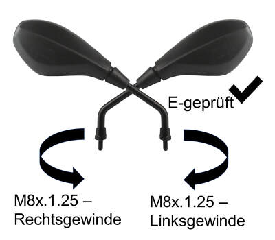 2 Stück Spiegeladapter M8 Gewinde Auf M10 Rechts Adapter Spiegel