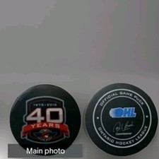 1975-2015 WINDSOR SPITFIRES OHL  RARE 40 YEARS OFFICIAL GAME PUCK ONTARIO LEAGUE