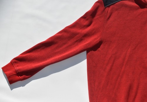 Bugatti Sweater Adult Size XL 1/4 Zip Jumper Jacket Red Blue Cotton Blend Mens - Picture 6 of 15