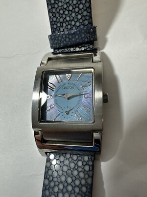 #1 womans croton Sapphire Crystal, Japan Quartz ,Blue Stingray Band