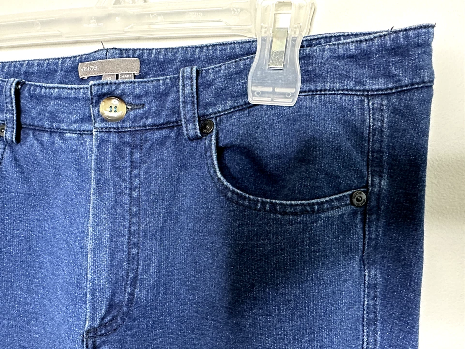 VINCE Ajustado Elastizado Azul DENIM Bolsillos JEANS Leggings Jagens Mujer Talla 10x33.5 Foto 3 de 4