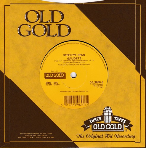 7" Si STEELEYE SPAN / All Around My Hat / Gaudete - OLD GOLD 9690 -UK- - Bild 2 von 4