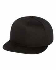 Yupoong YP Classics Five-Panel Flat Bill Baseball Cap Hat 6007 Snapback