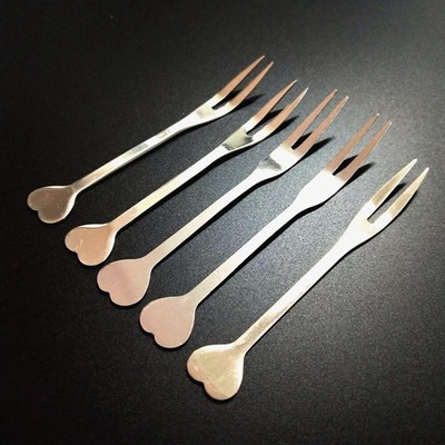 6 Obstgabeln Mit Aufbewahrungsbecher - Edelstahl Dessertgabeln Für Party & Haushalt