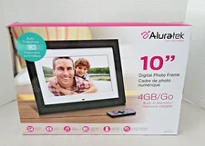 NEW Aluratek 4GB/Go Digital Photo Frame - 10" Built-in memory 4 GB ADMPF410T