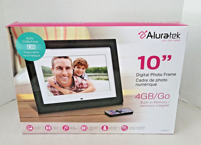 NEW Aluratek 4GB/Go Digital Photo Frame - 10'' Built-in memory 4 GB ADMPF410T