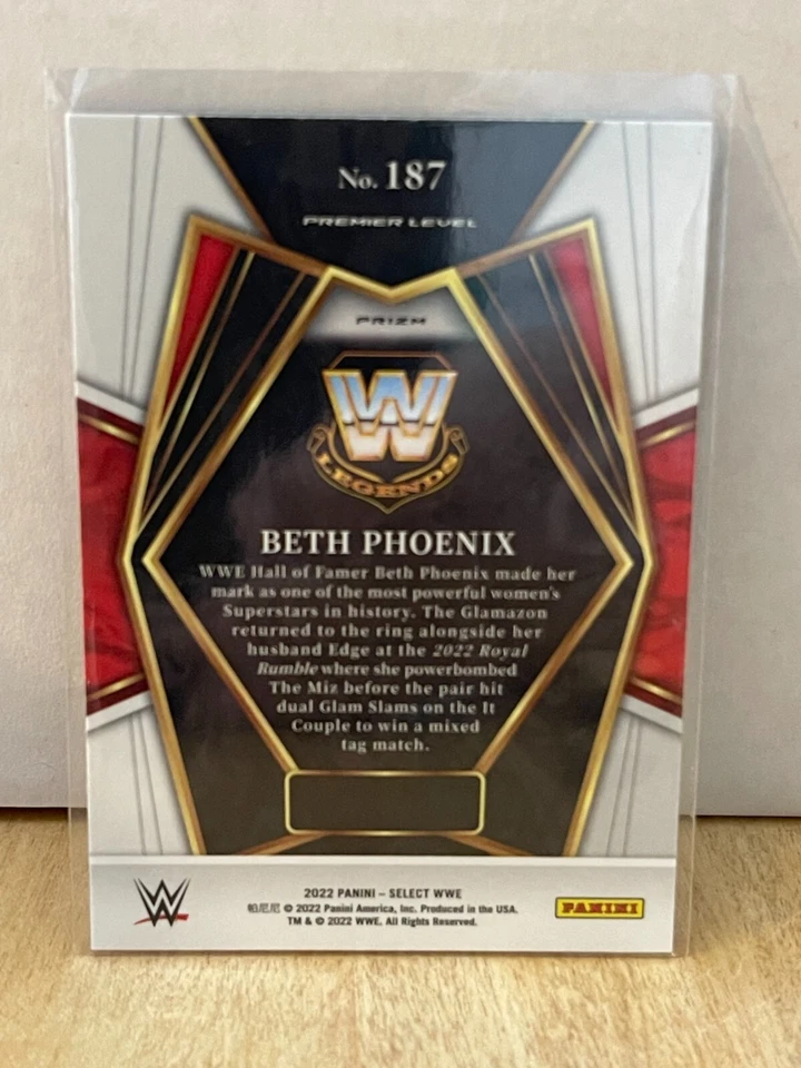 2022 Panini Select WWE Premier Level #187 Beth Phoenix wrestling card - Image 2 of 2