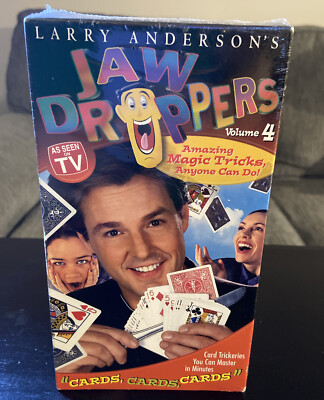 Larry Anderson's Jaw Droppers Vol. 4 (2000)-VHS Tape Movie-Card Magic Tricks-NEW