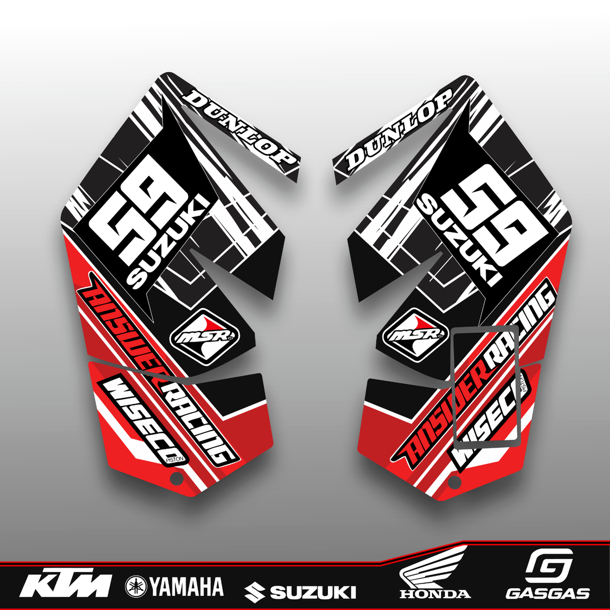 Kit D'autocollants Complet Suzuki LTR 450 ATV 2006-2014