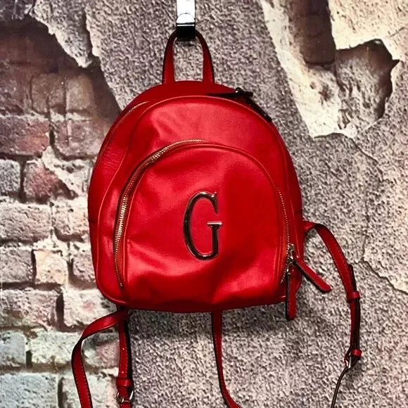 Guess red mini backpack sale