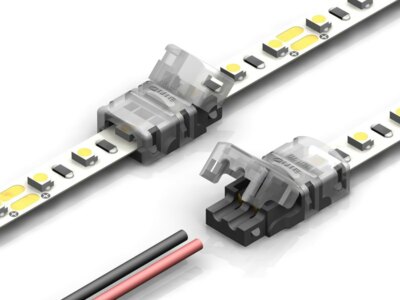 Schnell Verbinder Strip zu Strip / Streifen an Kabel 2 4 5 6 Pin 10mm 12mm breit