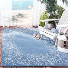 Safavieh Indoor / Outdoor Blue / Beige Area Rugs - CY5139C