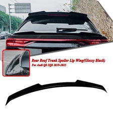 Rear Trunk Spoiler Lip Wing Roof Lid For Audi Q8 SQ8 2019-25 20 21 Gloss Black