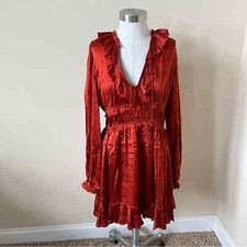 Ulla Johnson Callista Silk Ruffle Dress Size 8 17493