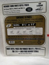 Pioneer 5 pages Top Loading White Refill Pages Sheet Protectors 10 - NEW