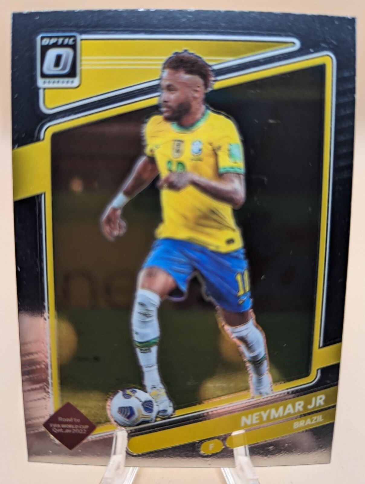 2021-22 Panini Donruss Soccer Neymar Jr Optic #18 Brazil Road to World Cup