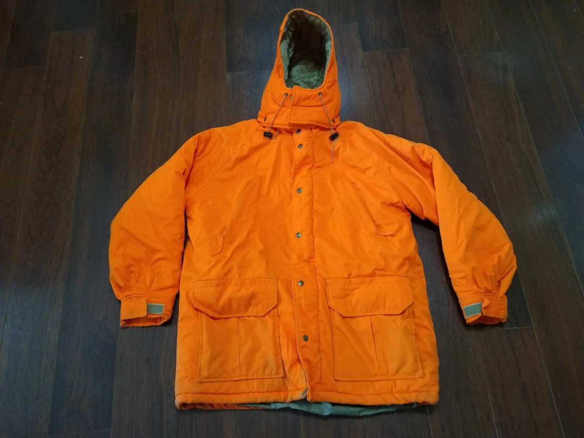 Gamehide Blaze Orange Deer Hunting Camp Insulated Heavy Warm Parka