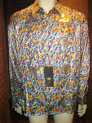 NWT MENS CREME DE SILK BEAUTIFUL SILK SHIRT STYLE EQUS 5472 MEDIUM | UK