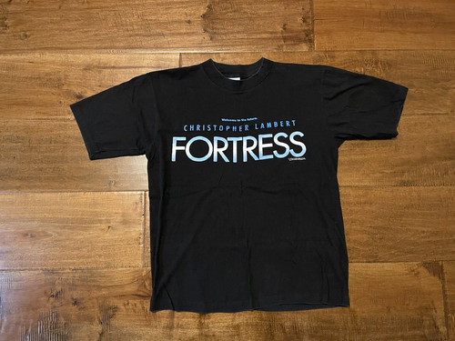 Vintage Christopher Lambert Fortress Movie Dimension Black T-Shirt - Adult Large