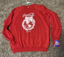 Vintage Coca-Cola Sweatshirt Joy To The World 80s USA Healthknit 2XL 50-52 NWT