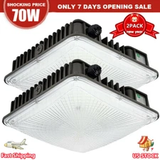 2 Pack Led Gas Station 70 Watt Canopy Lights Led Flood Light, 5 Years Warranty