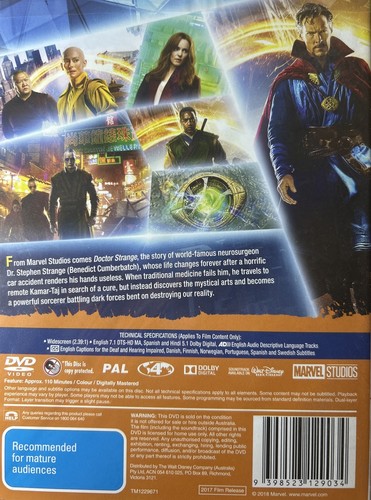DVD NEW: Doctor Strange - 2016 Superhero Film, Based On Marvel Comic Character - Picture 2 of 4