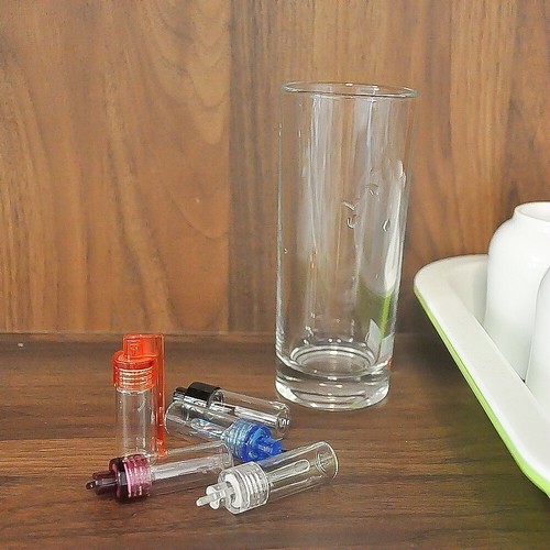 Glas Pillenhüllen Reise Mini Flaschen mit Klapplöffel Reiseaufbewahrung Glasglasglas - Bild 9 von 14