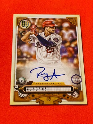 Riley Adams .. ROOKIE GQ AUTOGRAPH .. Washington Nationals .. 2022 Topps GQ