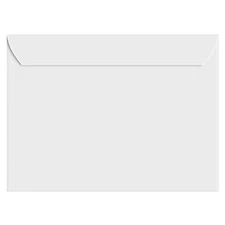 9 x 12 White Booklet Envelopes, 28w (105gsm), Gummed Seal, 50 Qty