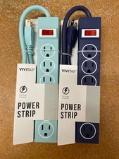 Vivitar Power Strip, 6 Outlet Power Strip w/Surge Protection 1.5 ft.