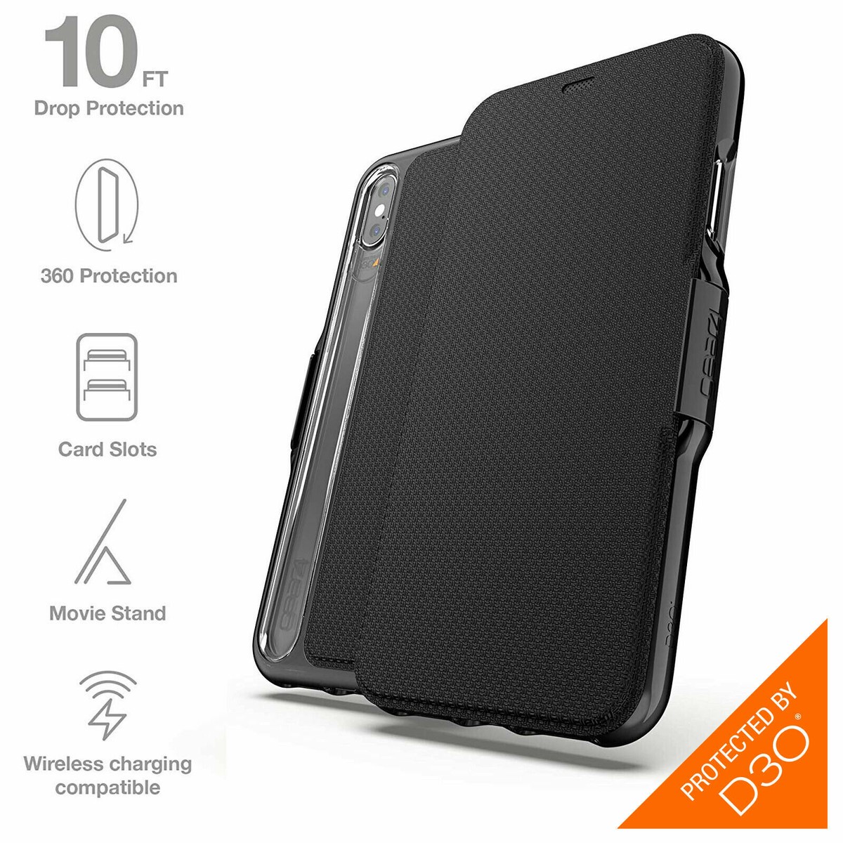 Custodia Protezione Gear4 Oxford D3O Nera | Apple IPhone 6 / 6S