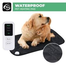 Electric Heating Pad with Timer for Pets - 50x80 CM, Moisture-Proof - 220V Black