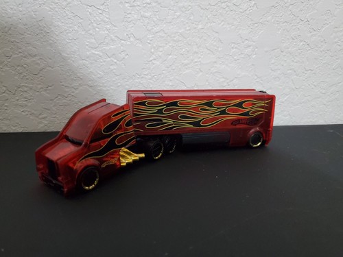 Mattel Hot Wheels V-RROOM Translucent Car Hauler Transport Semi Truck 2008