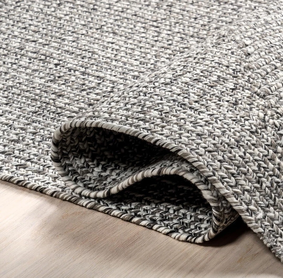 Nuloom Festival Braided Salt & Pepper Rug 2x3 New! - Image 2 of 4