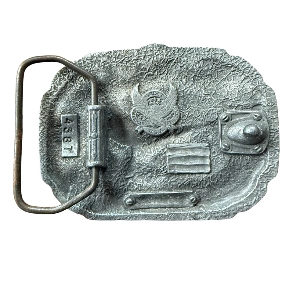 Винтажный черный пояс с пряжкой для пояса кунг-фу из боевых искусств Peace Through Strength сделано в США - Изображение 3 из 4