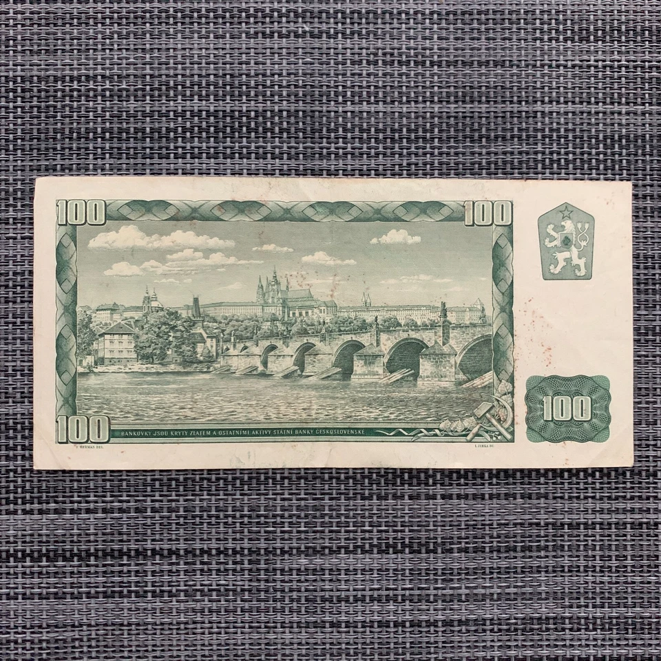 Billete de 100 coronas de Checoslovaquia 1961 moneda checoslovaca billete de papel moneda Foto 3 de 4
