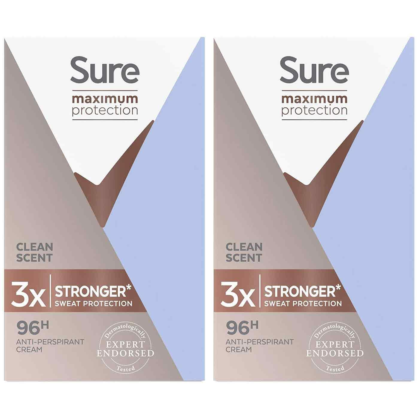 Sure Women Maximum Protction Anti Perspirant Deodorant Stick - Pack of 2 x 45ml